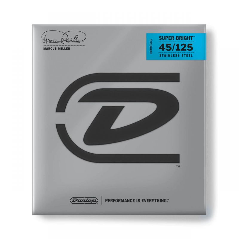 Набор струн DUNLOP DBMMS45125 MARCUS MILLER SUPER BRIGHT BASS STRINGS 5-STRING (45-125)